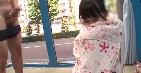 【浴衣姿のＪＤナンパ・ＭＭ号】恥ずかしそうに帯を解き、チ●ポを見てびっくり！フェラ、愛撫で本気になりファックでイキまくる