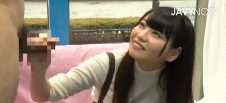 【性欲溜まってる女の子をナンパ確保ッ！】マジックミラー号で笑顔のステキな黒髪素人お姉さんとチンポ魅せつけ発情本番セックス