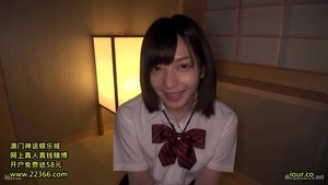 【クリクリお目目の可愛過ぎる女子高生麻里梨夏とガチ円光！】制服ムチムチ巨乳女子高生とホテル生ハメ円光セックス！