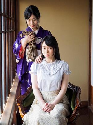 【緊縛調教】「着物のまま縛られる和風な感じのエロさってすごい変態」レズ縄プレイが好きならオススメすぎる！