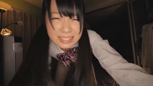 【ロリコン必見！可愛い上にフェラしながら自分のまんこに電マ当てる淫乱っぷり！】制服女子中学生とキメセク孕ませセックス！